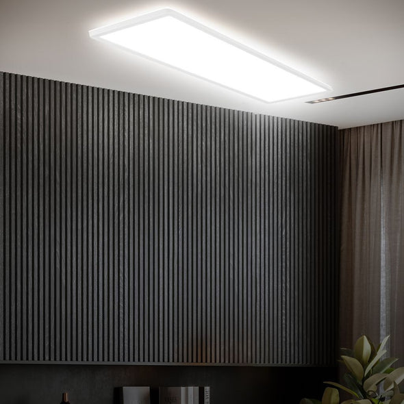 Plafoniera LED BKLicht ultraslim alba cu lumina indirecta 58 cm - LunaHome.ro