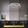 Plafonieră LED Brillon dimabilă cu design modern 55 cm - LunaHome.ro