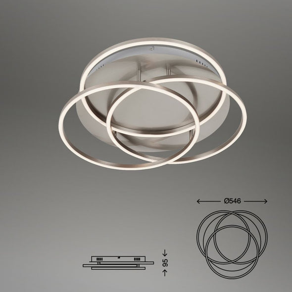 Plafonieră LED Brillon dimabilă cu design modern 55 cm - LunaHome.ro