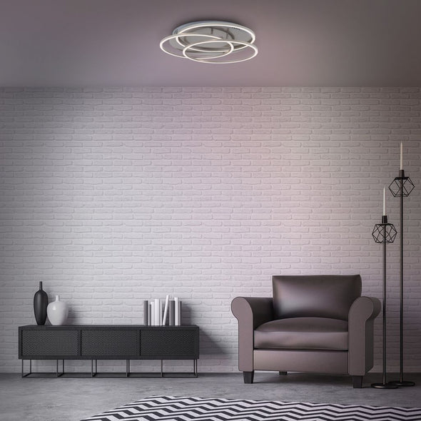 Plafonieră LED Brillon dimabilă cu design modern 55 cm - LunaHome.ro