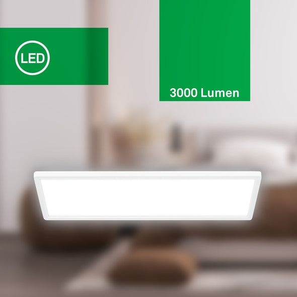 Plafoniera LED Briloner cu rama alba 58 cm - LunaHome.ro