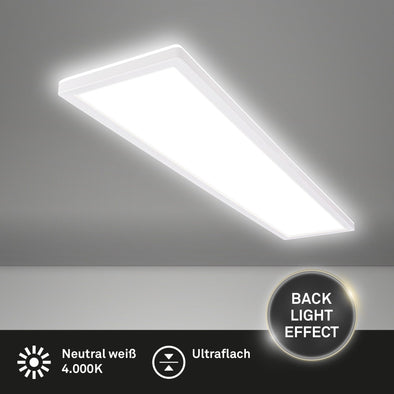 Plafoniera LED Briloner cu rama alba 98 cm - LunaHome.ro