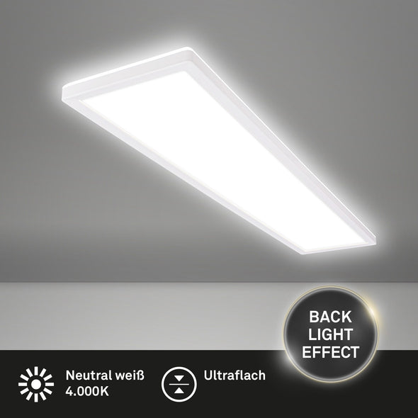 Plafoniera LED Briloner cu rama alba 98 cm - LunaHome.ro