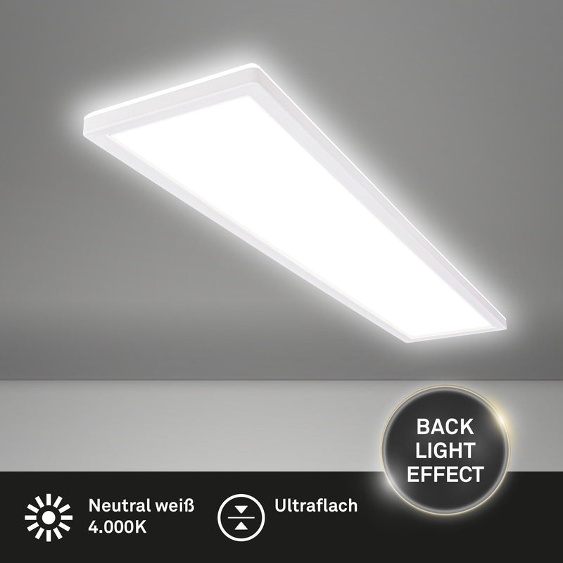 Plafoniera LED Briloner cu rama alba 98 cm - LunaHome.ro
