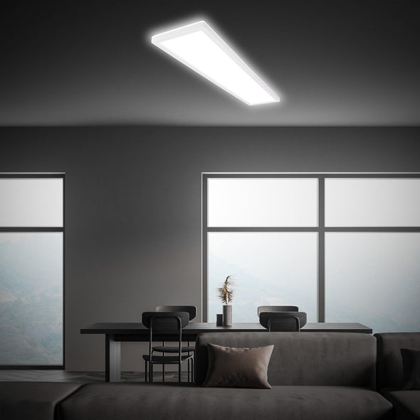 Plafoniera LED Briloner cu rama alba 98 cm - LunaHome.ro
