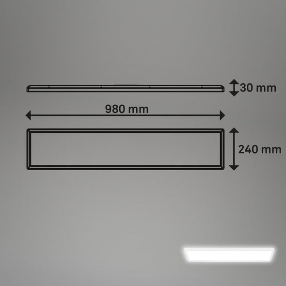 Plafoniera LED Briloner cu rama alba 98 cm - LunaHome.ro