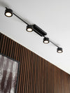 Plafoniera LED Clyde neagra cu 4 spoturi 115 cm - LunaHome.ro