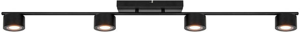 Plafoniera LED Clyde neagra cu 4 spoturi 115 cm - LunaHome.ro