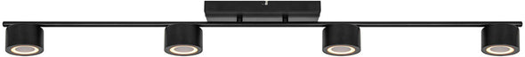 Plafoniera LED Clyde neagra cu 4 spoturi 115 cm - LunaHome.ro
