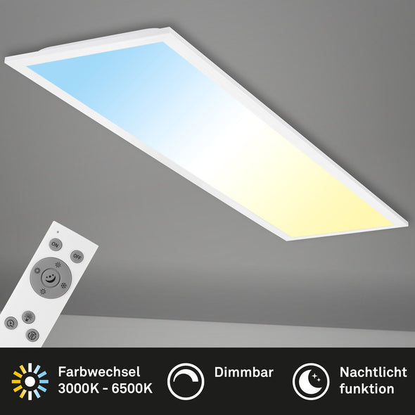 Plafoniera LED Piatto cu telecomanda si dimmer 100x25 cm