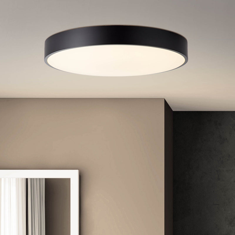 Plafoniera LED Slimline minimalista cu cadru negru 49 cm diametru - LunaHome.ro