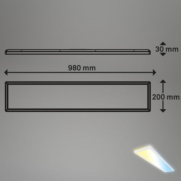 Plafoniera alba LED Brillon cu telecomanda si aplicatie Smart 98 cm - LunaHome.ro