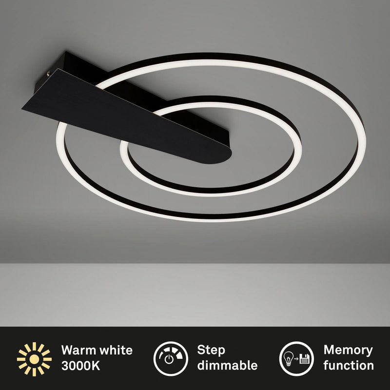 Plafoniera cu LED Nico Duo cu design modern alb-negru 50 cm - LunaHome.ro