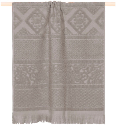 Prosop de baie Harlem gri din bumbac 50x100 cm - LunaHome.ro