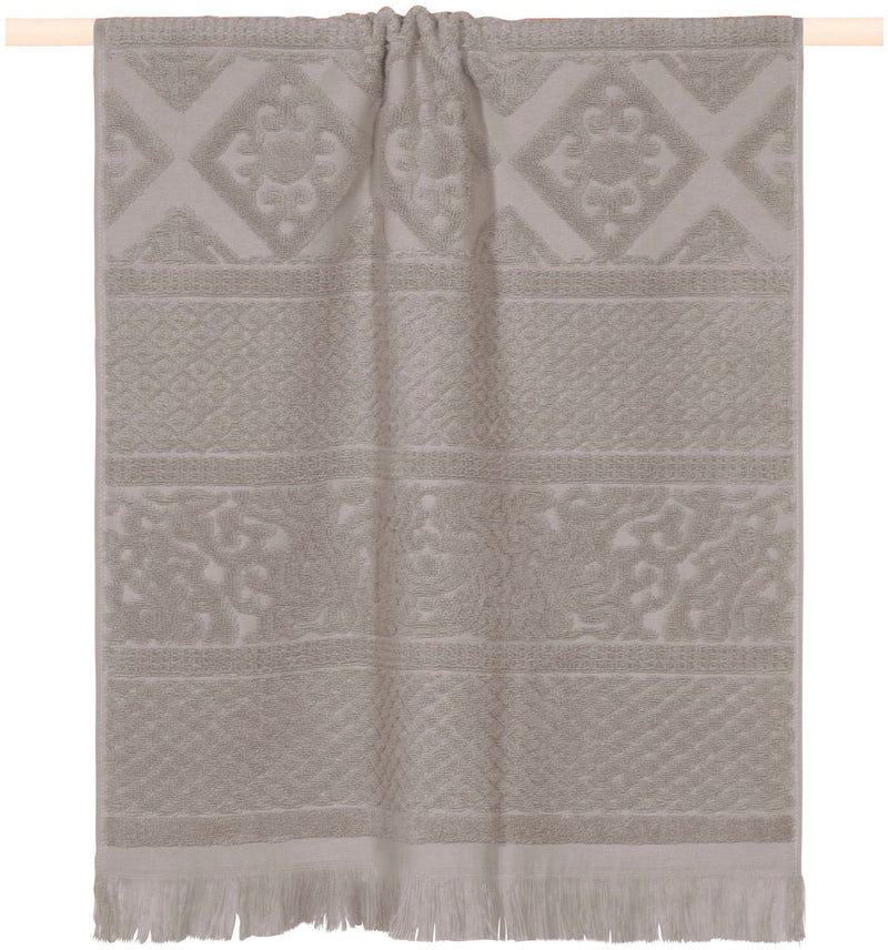 Prosop de baie Harlem gri din bumbac 50x100 cm - LunaHome.ro