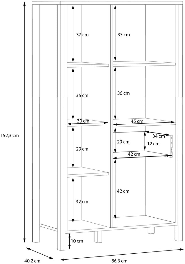 Raft HighRock cu aspect industrial 86 cm lățime