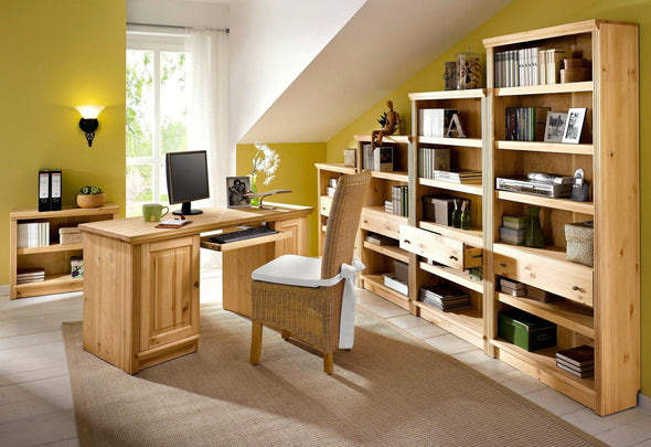 Raft de bibliotecă Soeren din lemn de pin natur 80 cm lățime