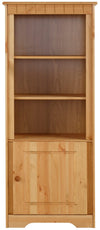 Raft bibliotecă Pohl din lemn de pin natur cu o usa, 60 cm latime - LunaHome.ro