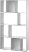 Raft biblioteca TemaHome alb mat cu compartimente 99 cm lățime