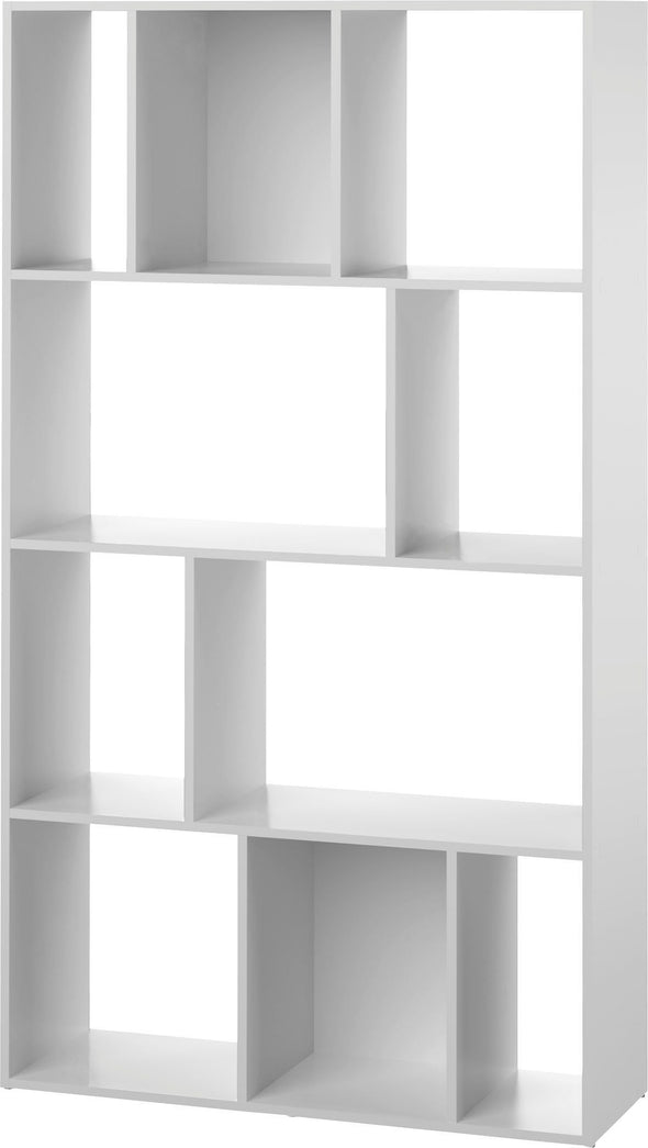Raft biblioteca TemaHome alb mat cu compartimente 99 cm lățime