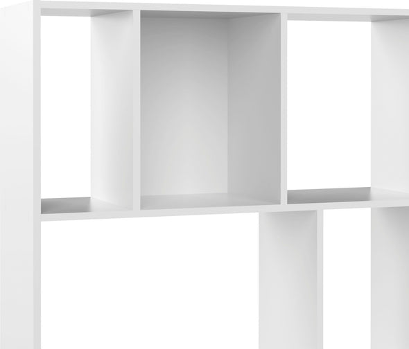 Raft biblioteca TemaHome alb mat cu compartimente 99 cm lățime