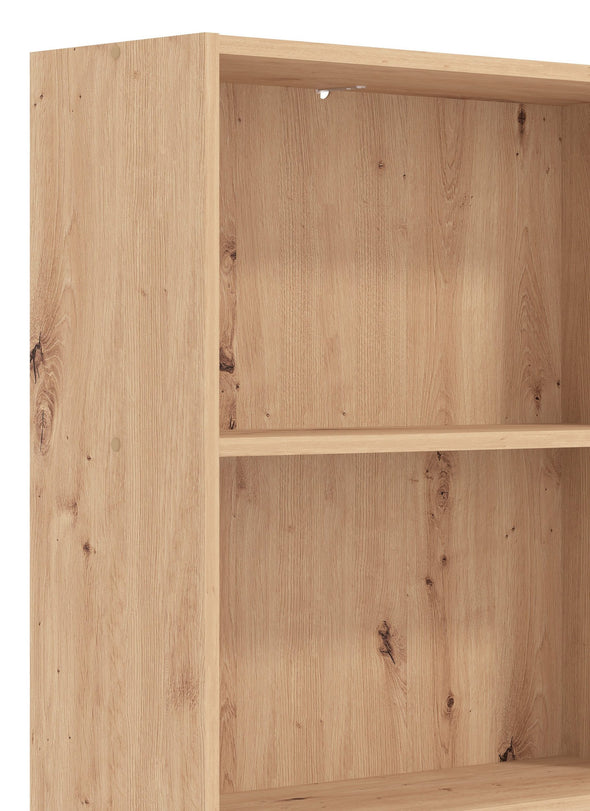 Raft biblioteca Tomar culoare stejar cu design modern, 70 cm lățime