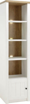 Raft biblioteca »Beauvais« alb si stejar, din MDF, 50 cm latime - LunaHome.ro