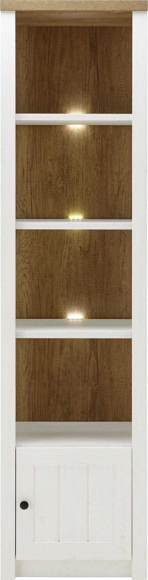 Raft biblioteca »Beauvais« alb si stejar, din MDF, 50 cm latime - LunaHome.ro