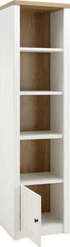 Raft biblioteca »Beauvais« alb si stejar, din MDF, 50 cm latime - LunaHome.ro