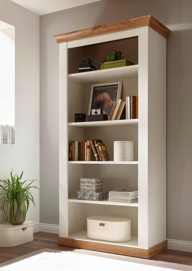Raft biblioteca »Cremona« cu aspect de lemn, latime 102 cm - LunaHome.ro
