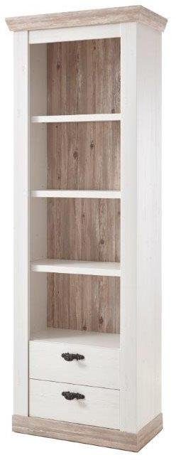 Raft de bibliotecă Florenz cu 2 sertare în stil romantic, 71 cm lățime - LunaHome.ro