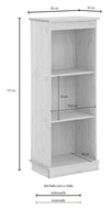 Raft de biblioteca Indra cu 2 polițe din lemn de pin natur 46 cm - LunaHome.ro