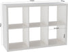 Raft de biblioteca Izola alb reversibil 110x76 cm