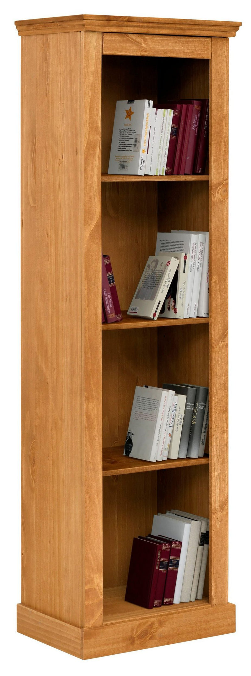Raft de bibliotecă Selma din lemn de pin natur, 55 cm lățime - LunaHome.ro