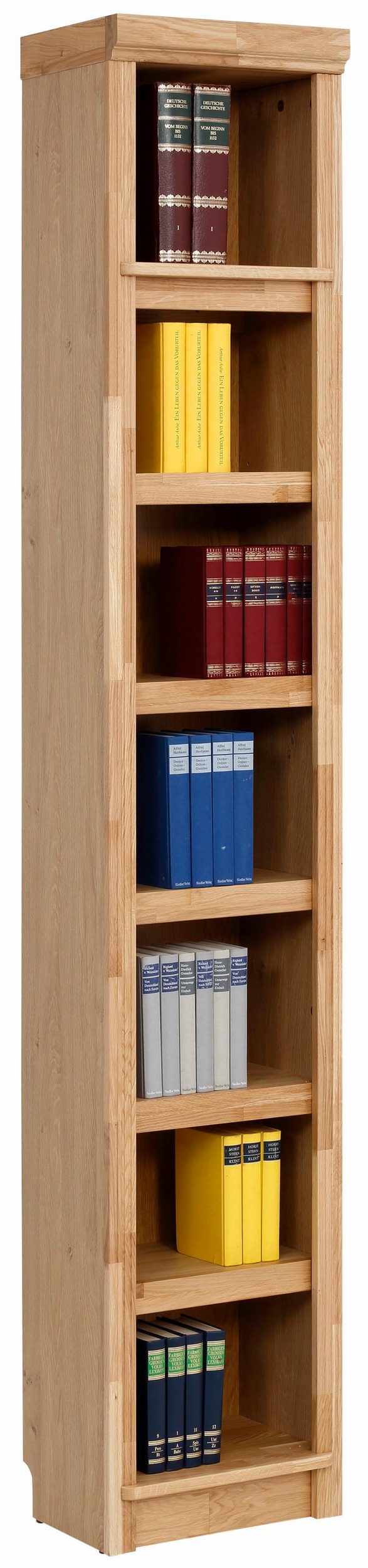 Raft de biblioteca Soeren din lemn de stejar natur 40 cm lățime - LunaHome.ro