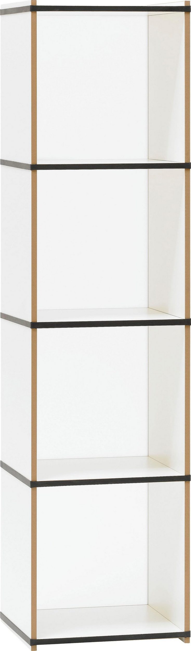 Raft de biblioteca Tojo alb din Mdf ideal pentru dosare, 35x35x140 cm - LunaHome.ro