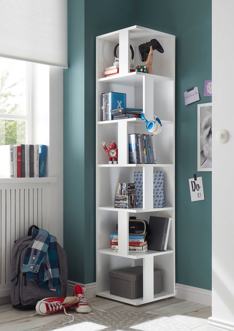 Raft de colț ”Corner Shelf” alb modern 37,5x37,5 cm - LunaHome.ro