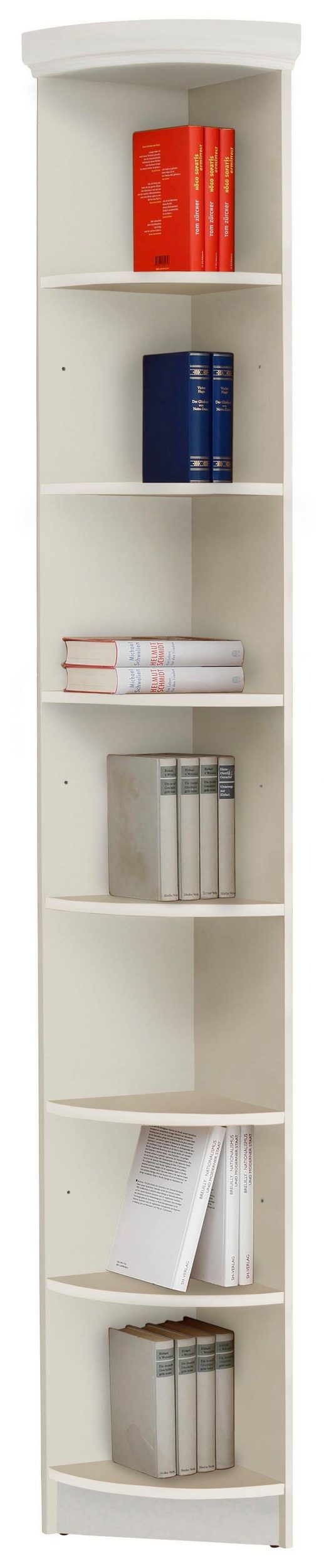 Raft de colt pentru biblioteca Soeren, din lemn masiv de pin 220 cm inaltime - LunaHome.ro