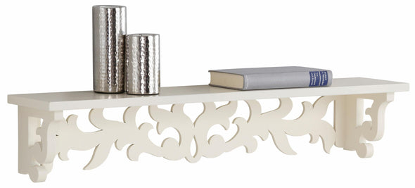 Raft de perete Arabescque crem cu design romantic 80 cm lungime - LunaHome.ro
