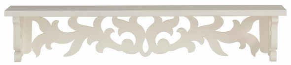 Raft de perete Arabescque crem cu design romantic 80 cm lungime - LunaHome.ro