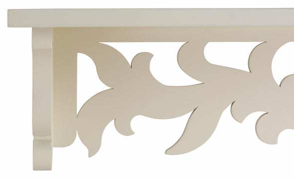 Raft de perete Arabescque crem cu design romantic 80 cm lungime - LunaHome.ro