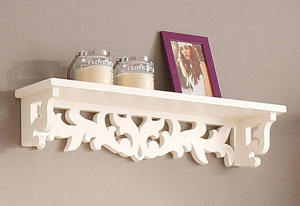 Raft de perete Arabescque crem cu design romantic 80 cm lungime - LunaHome.ro