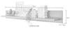 Raft de perete CHAMBORD cu design minimalist, 150 cm lungime - LunaHome.ro