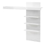 Raft de perete Carat cu 4 polițe alb modern, 137 cm latime - LunaHome.ro