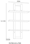 Raft de perete Chesapeak cu 3 polițe 70 cm lățime