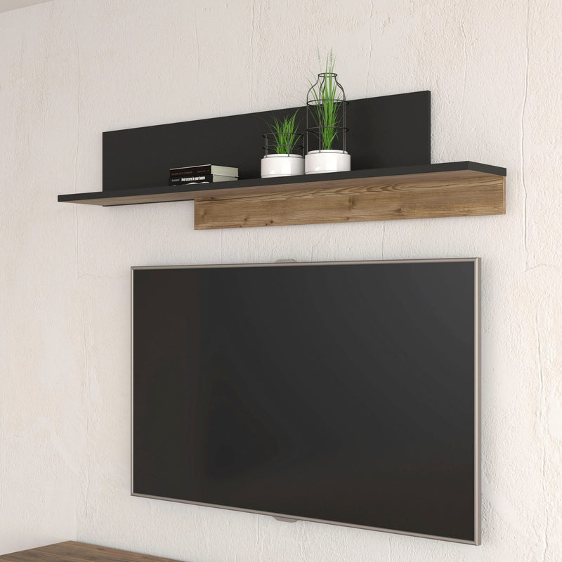 Raft de perete Hayato cu design in 2 culori 154 cm - LunaHome.ro