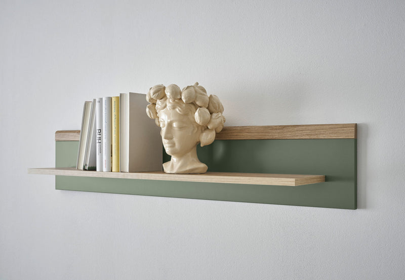 Raft de perete Mavas cu design modern verde 107 cm - LunaHome.ro