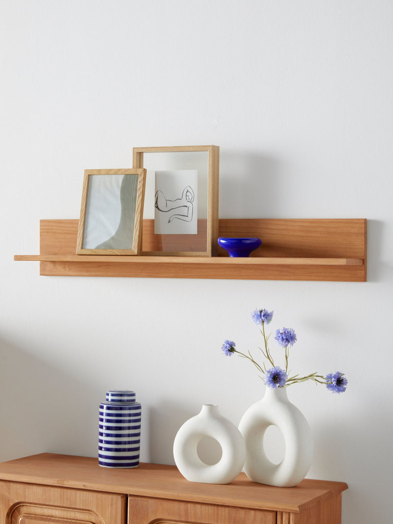 Raft de perete Mette din lemn masiv de pin natur, 90 cm - LunaHome.ro