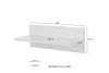 Raft de perete Moid alb mat, 50 cm lungime - LunaHome.ro