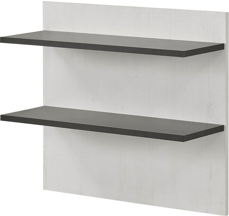 Raft de perete Sherwood cu aspect de lemn alb 60 cm lățime - LunaHome.ro